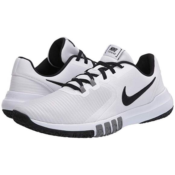 USED Nike Men's Flex Control TR4 Cross Trainer, White/Blacksmoke Grey-SZ 11 - Picture 1 of 7